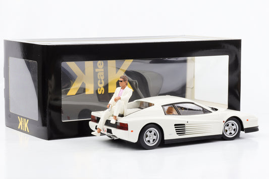 1:18 Ferrari Testarossa Monospecchio US-Version 1984 mit Figur Sonny Miami Vice Movie KK-Scale
