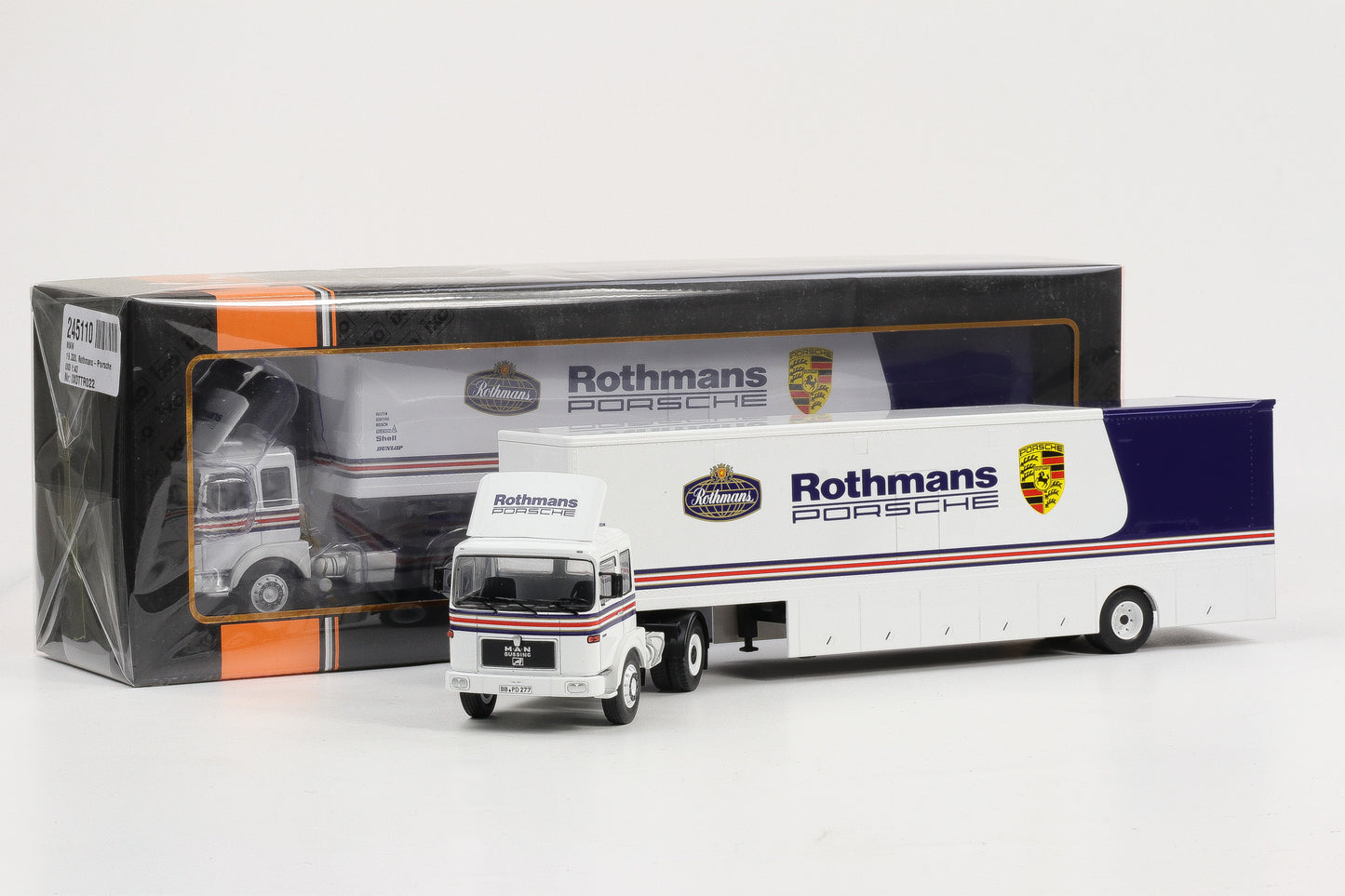 1:43 IXO MAN Büssing LKW Renntransporter Rothmans Porsche TTR022