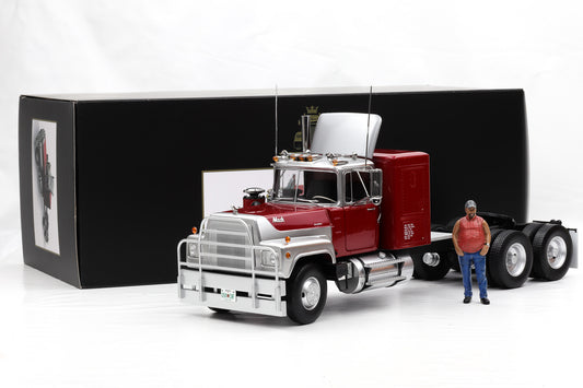 1:18 Mack RL 700L 1974 truck rot metallic / silber Road Kings + Figur