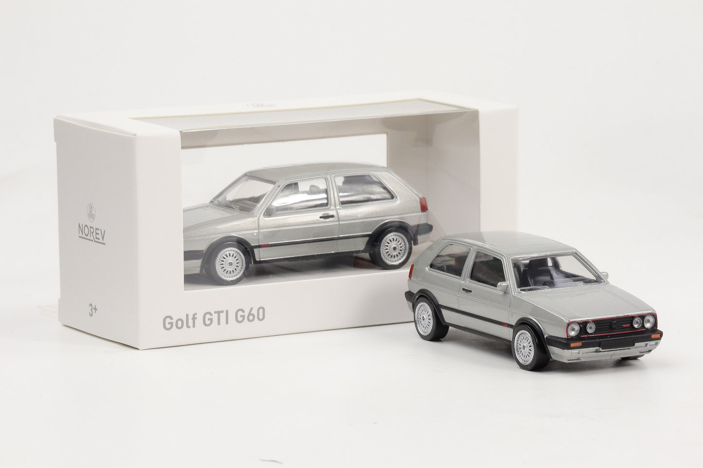 1:43 VW Golf II GTI G60 Volkswagen silber Jet Car Norev diecast 840066