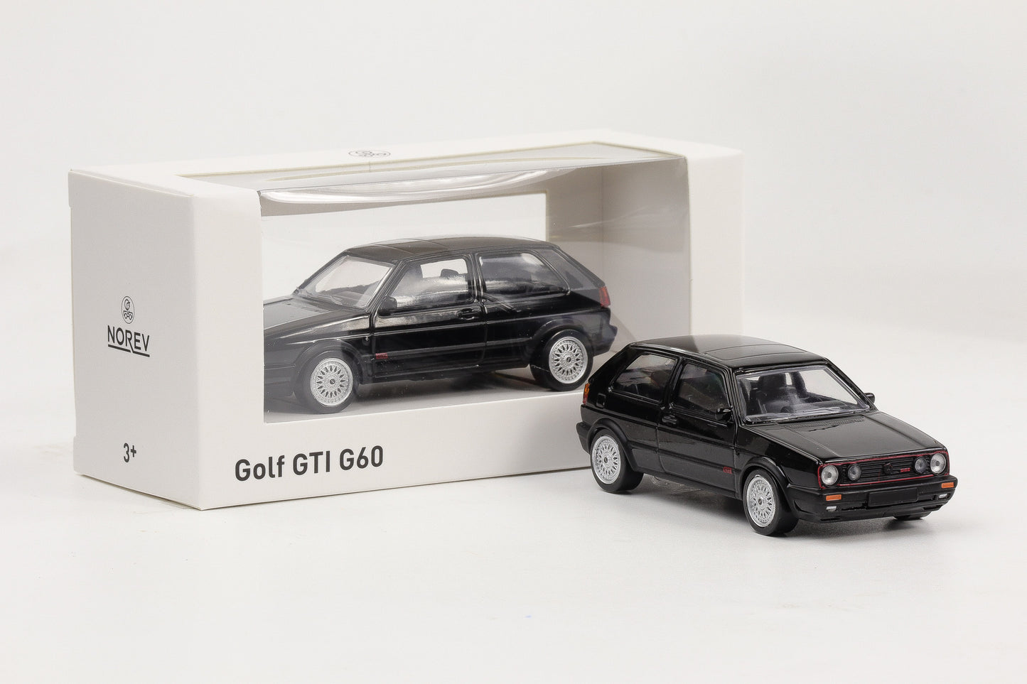 1:43 VW Golf II GTI G60 Volkswagen schwarz Jet Car norev diecast 840063