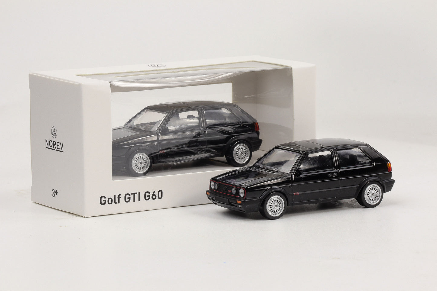 1:43 VW Golf II GTI G60 Volkswagen schwarz Jet Car norev diecast 840063