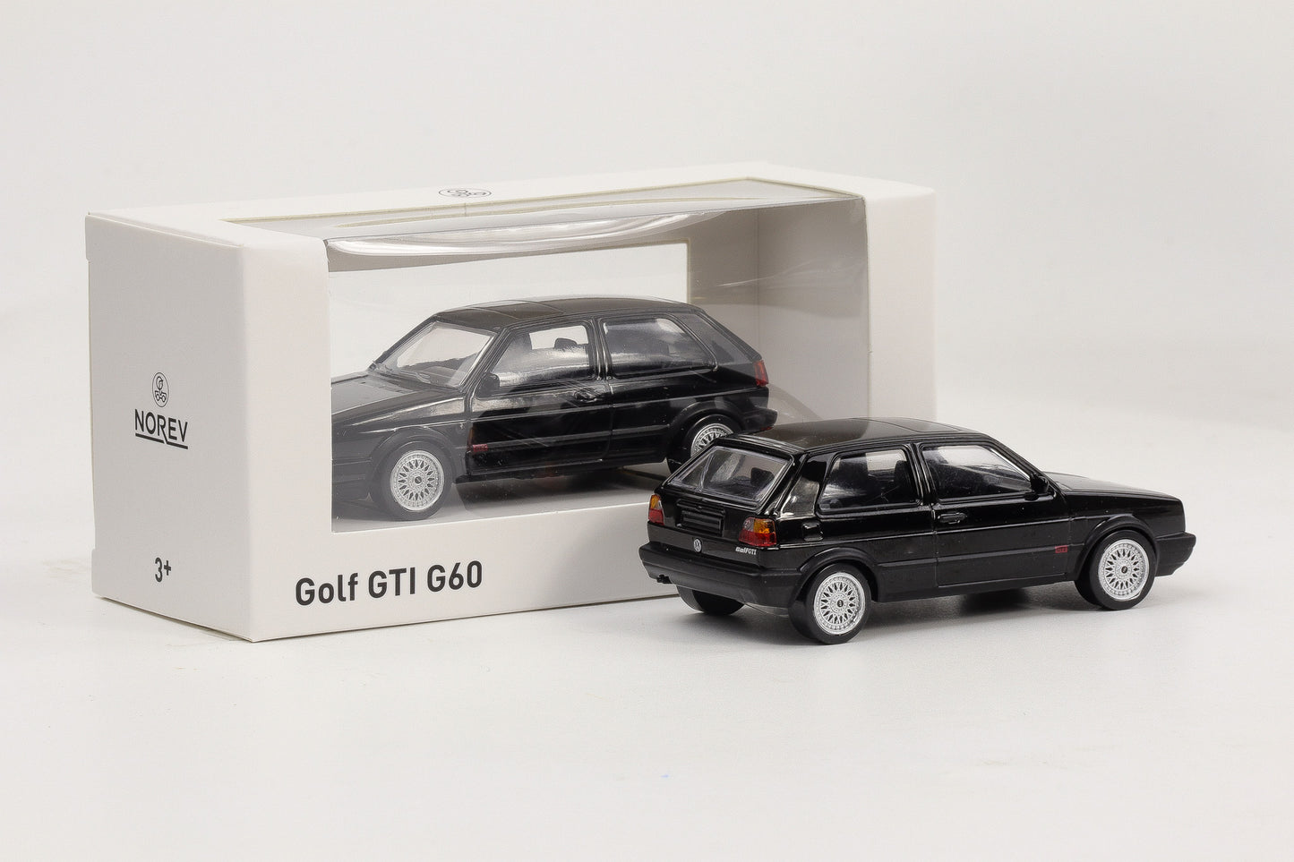 1:43 VW Golf II GTI G60 Volkswagen schwarz Jet Car norev diecast 840063