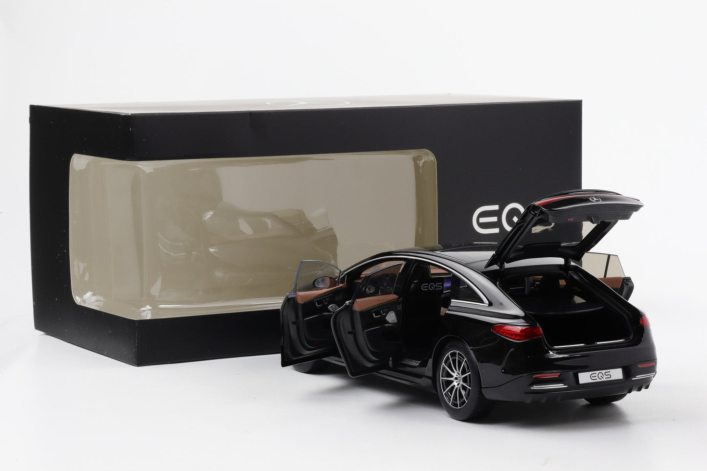 1:18 Mercedes-Benz EQS V297 obsidianschwarz AMG Line NZG Dealer