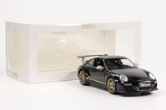 1:18 Norev Porsche 911 997.2 GT3 RS 2009 schwarz goldene Schrift 187563