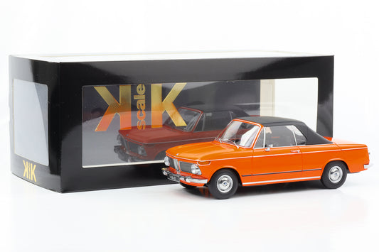 1:18 BMW 1600-2 Cabriolet 1968 Dach abnehmbar orange KK-Scale diecast