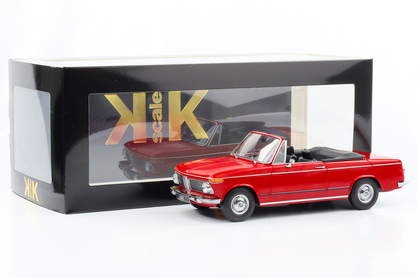 1:18 BMW 2002 Cabriolet 1971 Dach abnehmbar rot KK-Scale diecast