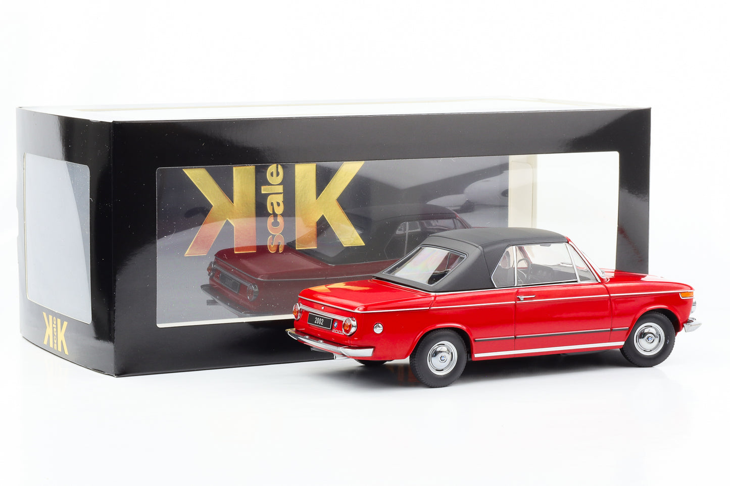 1:18 BMW 2002 Cabriolet 1971 Dach abnehmbar rot KK-Scale diecast