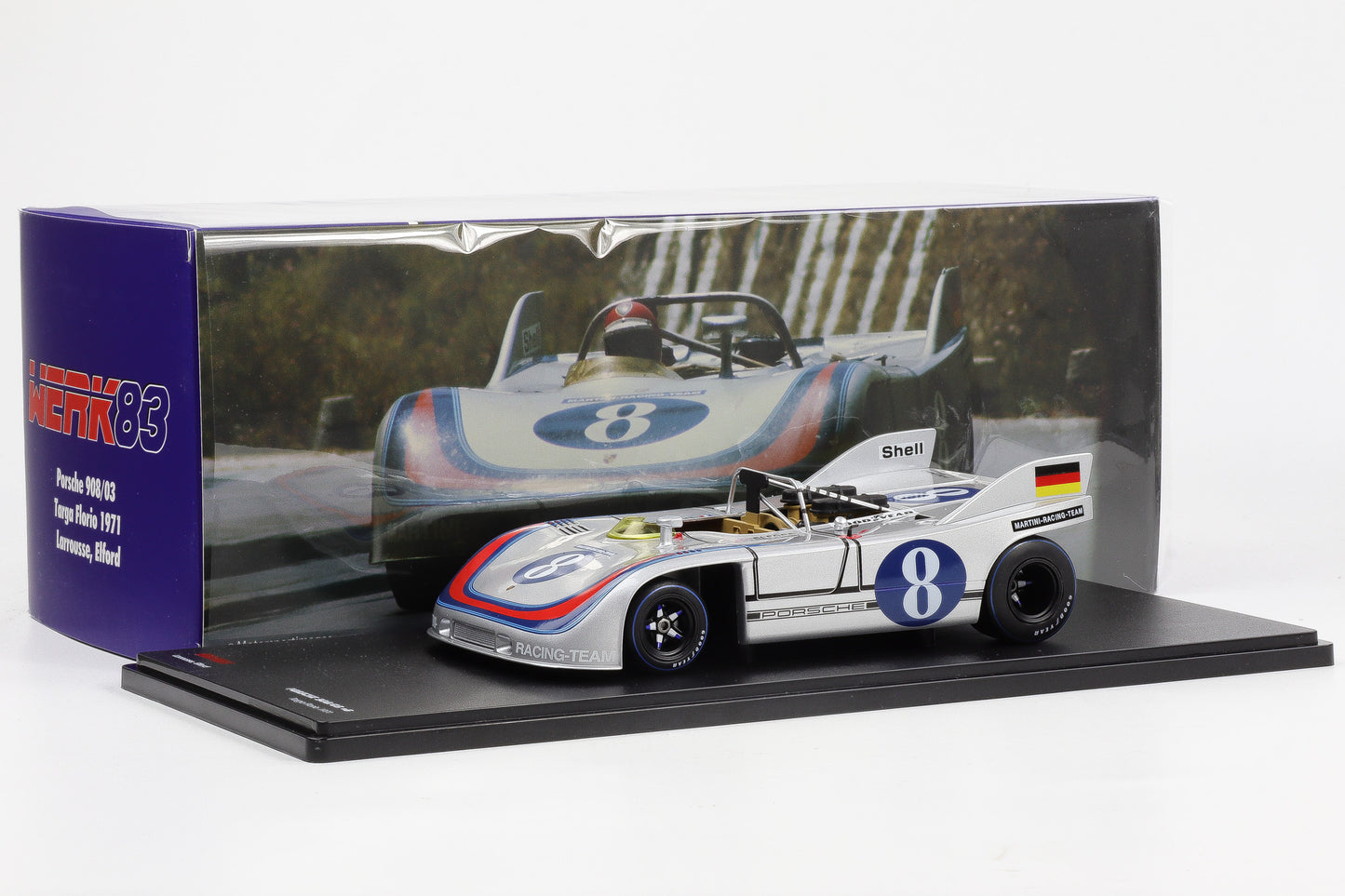 1:18 Werk83 Porsche 908/03 #8 Martini Racing Targa Florio 1971 Larrousse Elford
