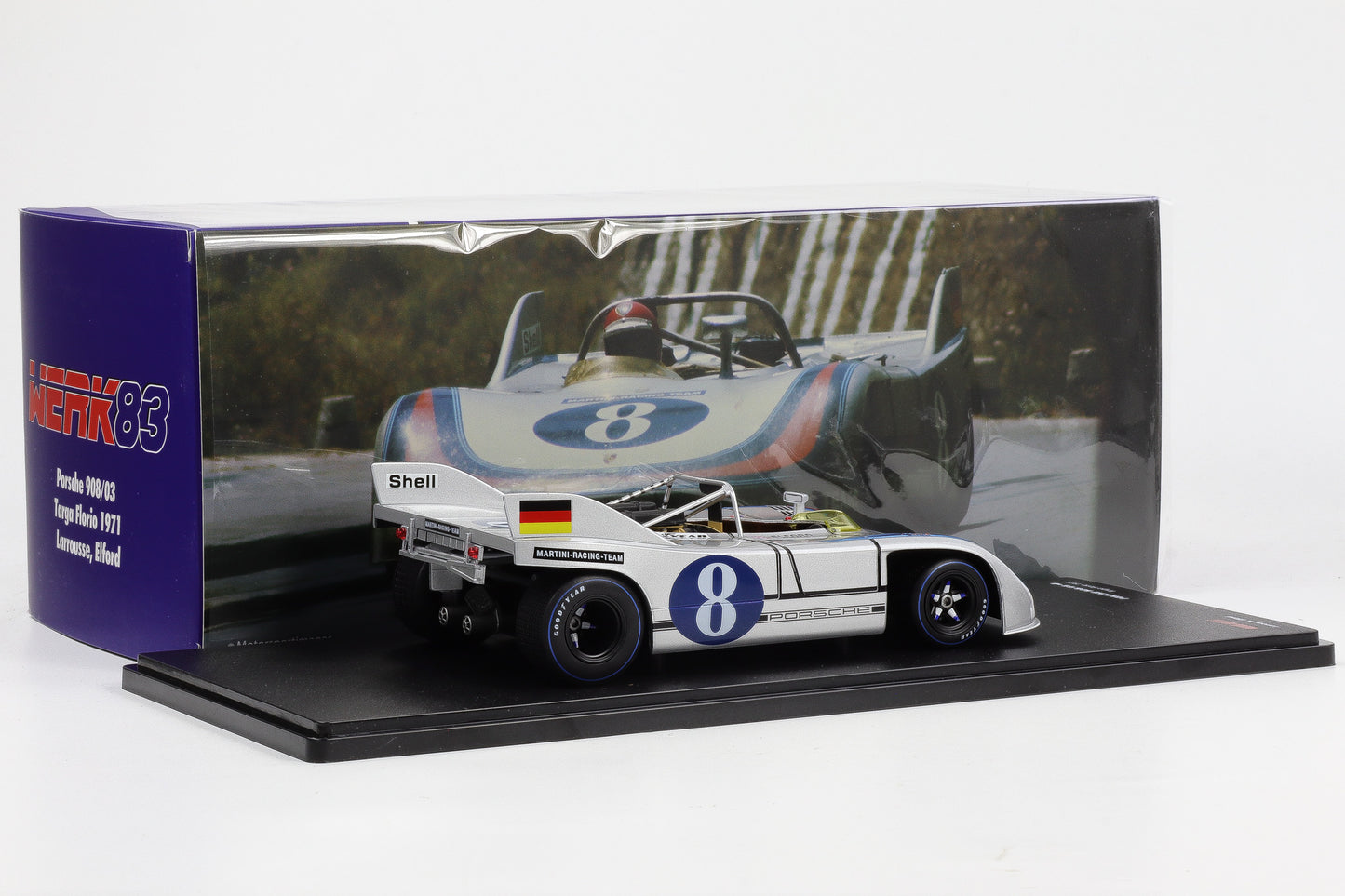 1:18 Werk83 Porsche 908/03 #8 Martini Racing Targa Florio 1971 Larrousse Elford