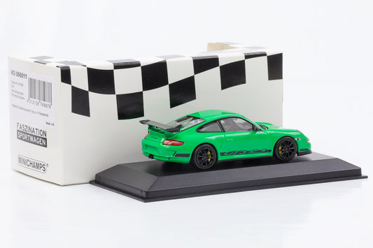 1:43 Porsche 911 GT3 RS 2006 grün mit schwarzem Decor Minichamps