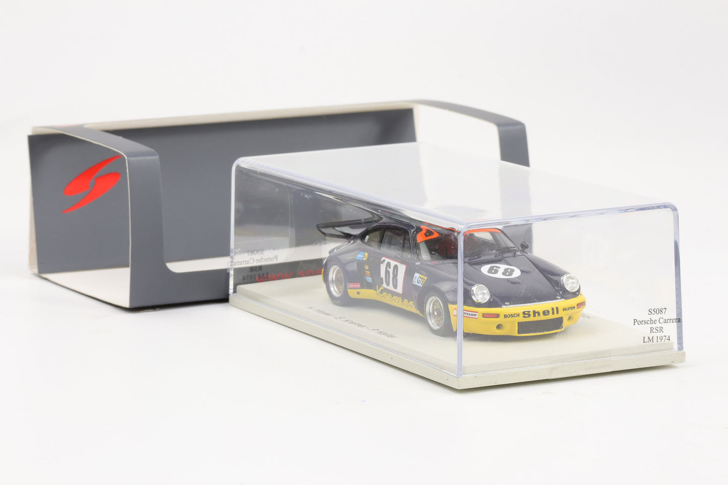 1:43 Spark Porsche Carrera 911 RSR #68 24H LeMans 1974 Heyer Kremer Keller S5087