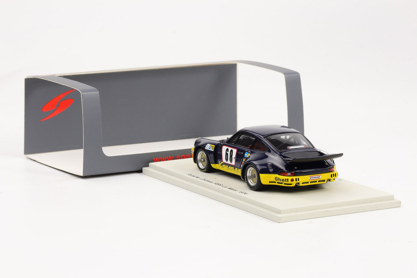 1:43 Spark Porsche Carrera 911 RSR #68 24H LeMans 1974 Heyer Kremer Keller S5087