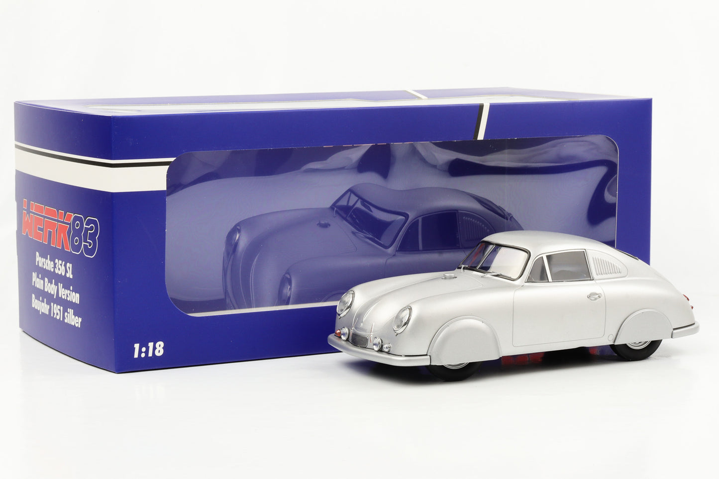 1:18 Porsche 356 SL Plain Body silber 24h Le Mans 1951 WERK83 diecast