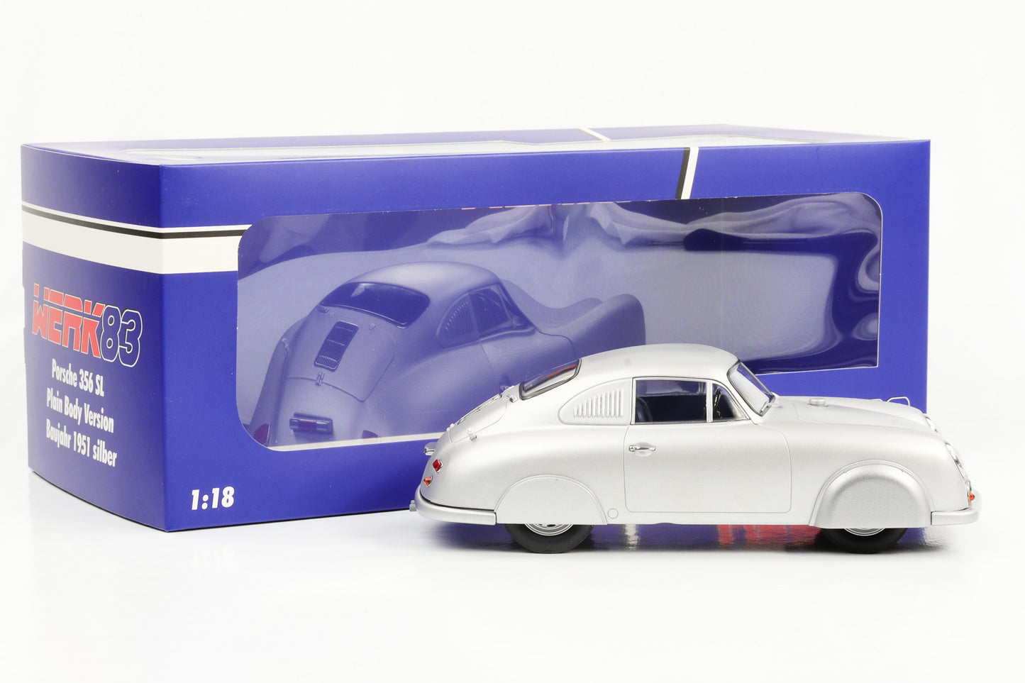 1:18 Porsche 356 SL Plain Body silber 24h Le Mans 1951 WERK83 diecast
