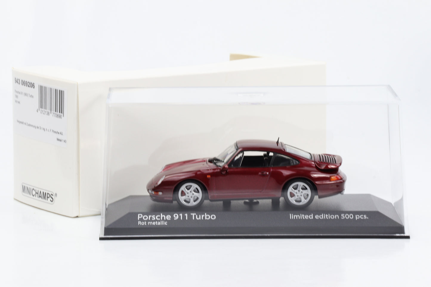 1:43 Porsche 911 993 1995 Turbo rot metallic Minichamps limited