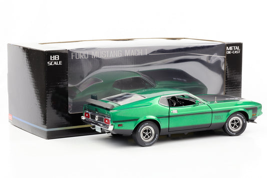 1:18 Ford Mustang Mach 1 Coupe 351 Ramp Air 1971 Grabber green Sun Star