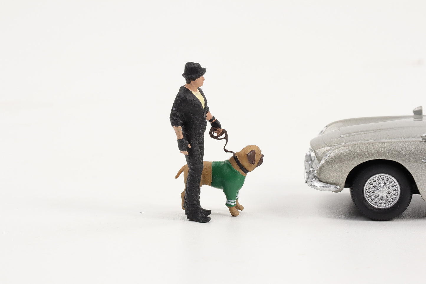 1:43 Cartrix Figur Rocky mit Hund Butkus Movie Diorama Figuren 4 cm
