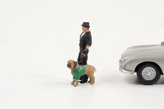 1:43 Cartrix Figur Rocky mit Hund Butkus Movie Diorama Figuren 4 cm