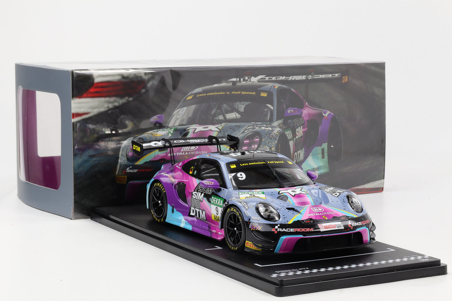 1:18 IXO Porsche 911 992 GT3 R #9 DTM 2023 Tim Heinemann