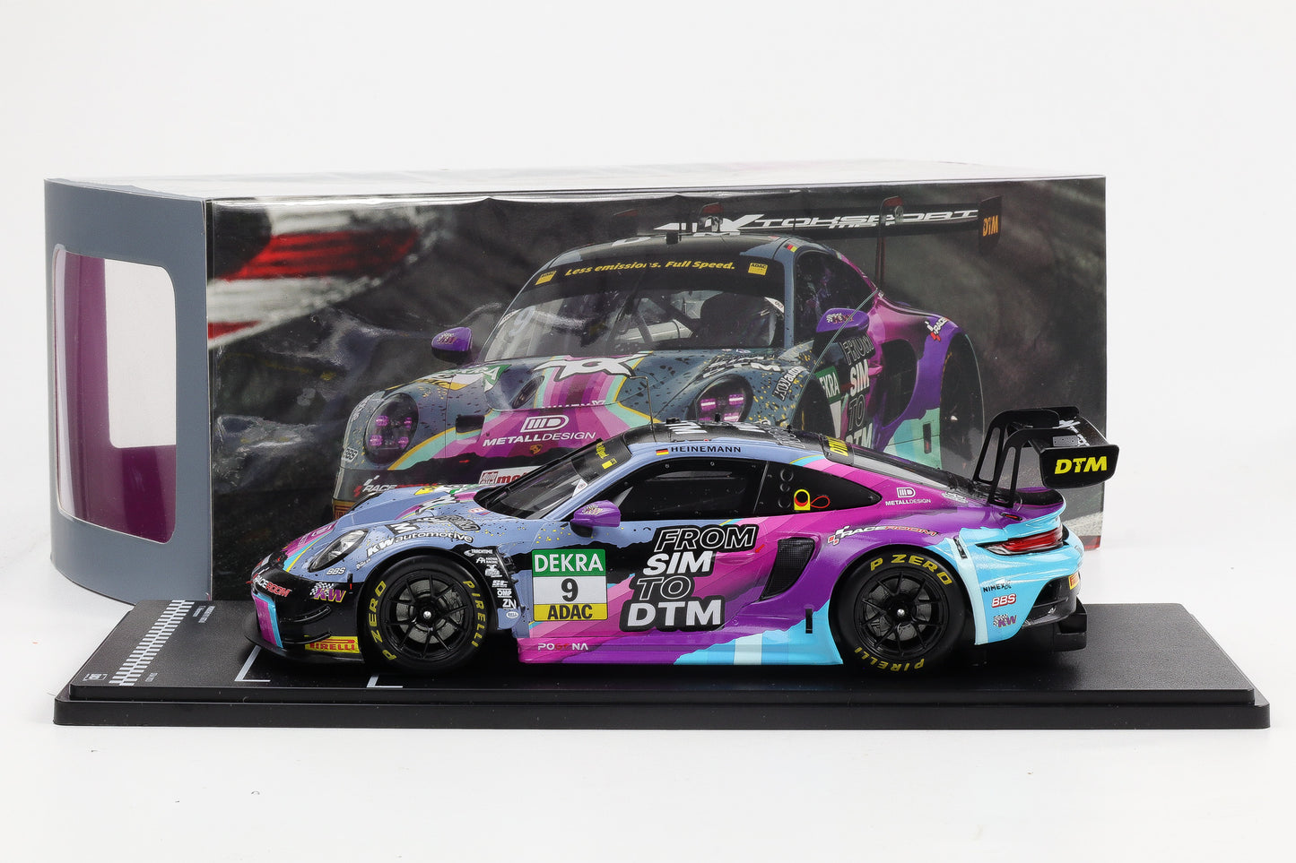 1:18 IXO Porsche 911 992 GT3 R #9 DTM 2023 Tim Heinemann