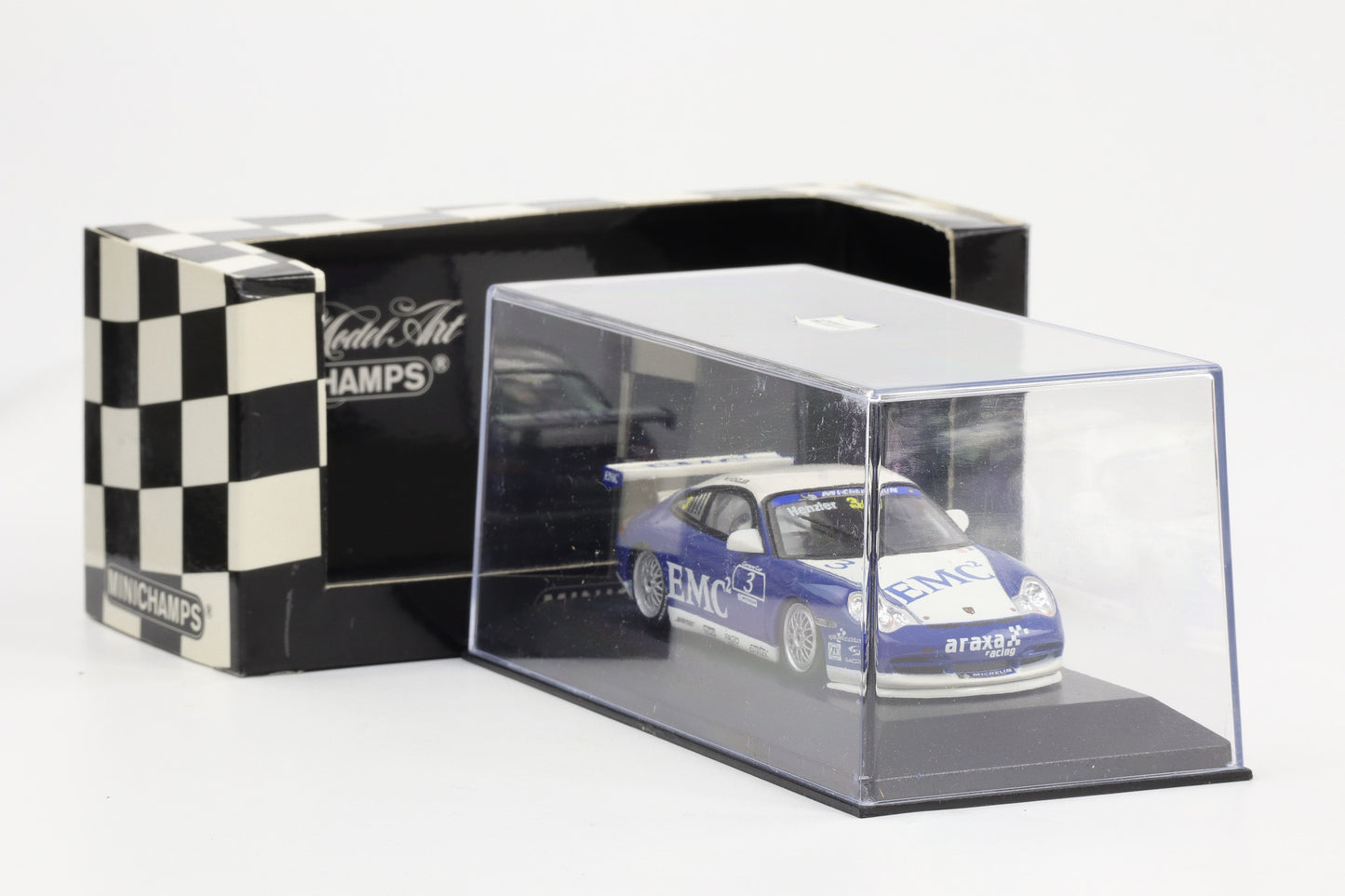 1:43 Minichamps Porsche 911 GT3 Carrera Cup 2004 EMC Araxa Racing #3 Henzler