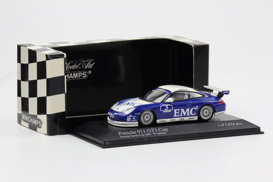 1:43 Minichamps Porsche 911 GT3 Carrera Cup 2004 EMC Araxa Racing #3 Henzler