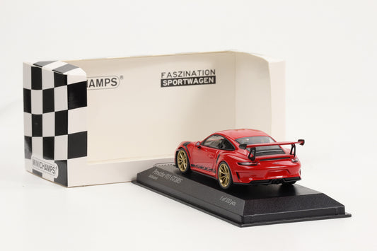 1:43 Minichamps Porsche 911 991.2 GT3 RS rot goldene Felgen 2018 limited