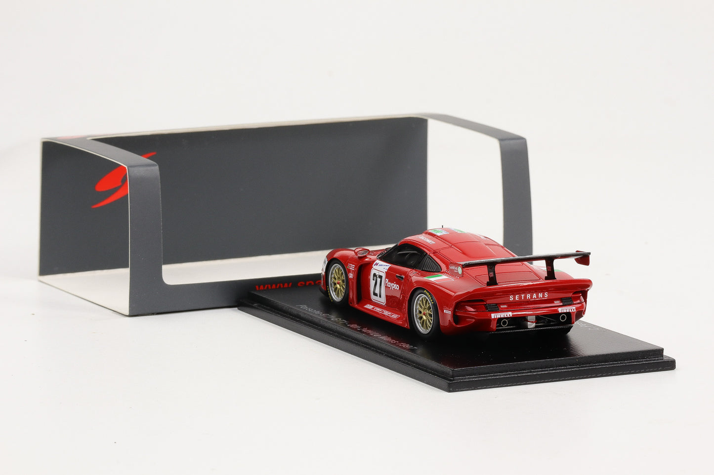 1:43 Spark Porsche 911 GT1 #27 8th 24h Le Mans 1997 rot Lucchini