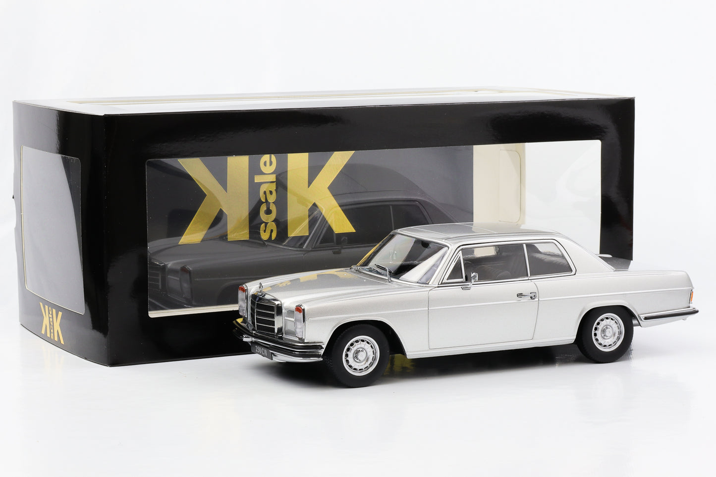 1:18 Mercedes-Benz 250C/8 Coupe W114 1969 metallic silber KK-Scale