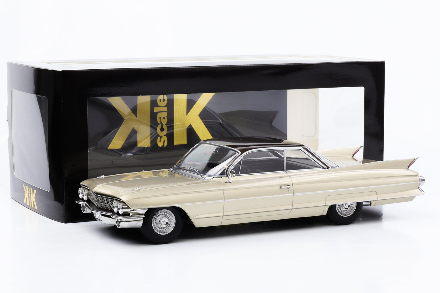 1:18 Cadillac Series 62 Coupe DeVille 1961 metallic beigegold KK-Scale