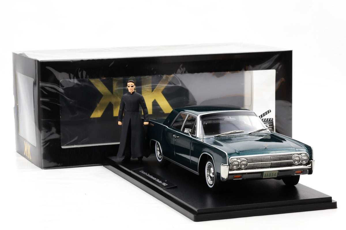 1:18 Lincoln Continental 1963 Matrix Reloaded Revolutions KK Scale + NEO Figur