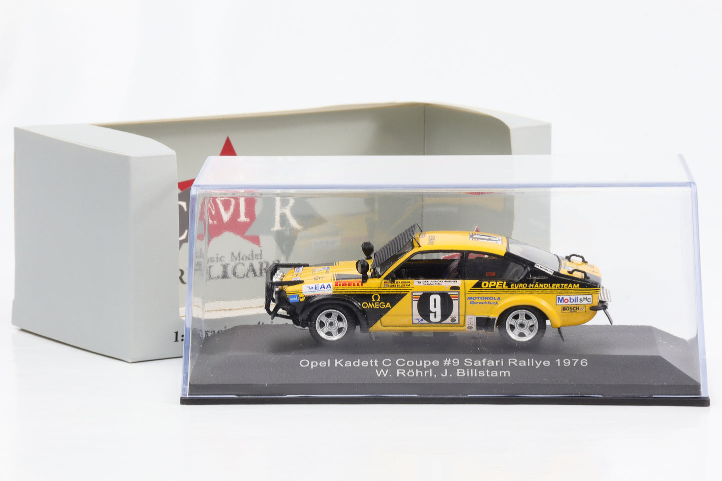 1:43 Opel Kadett C Coupe #9 Safari Rallye 1976 Röhrl Billstam CMR