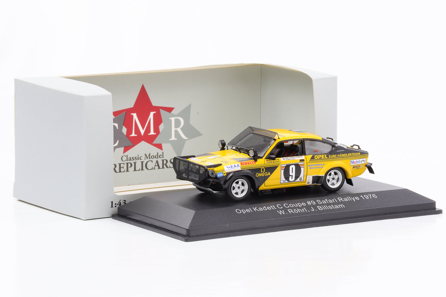 1:43 Opel Kadett C Coupe #9 Safari Rallye 1976 Röhrl Billstam CMR