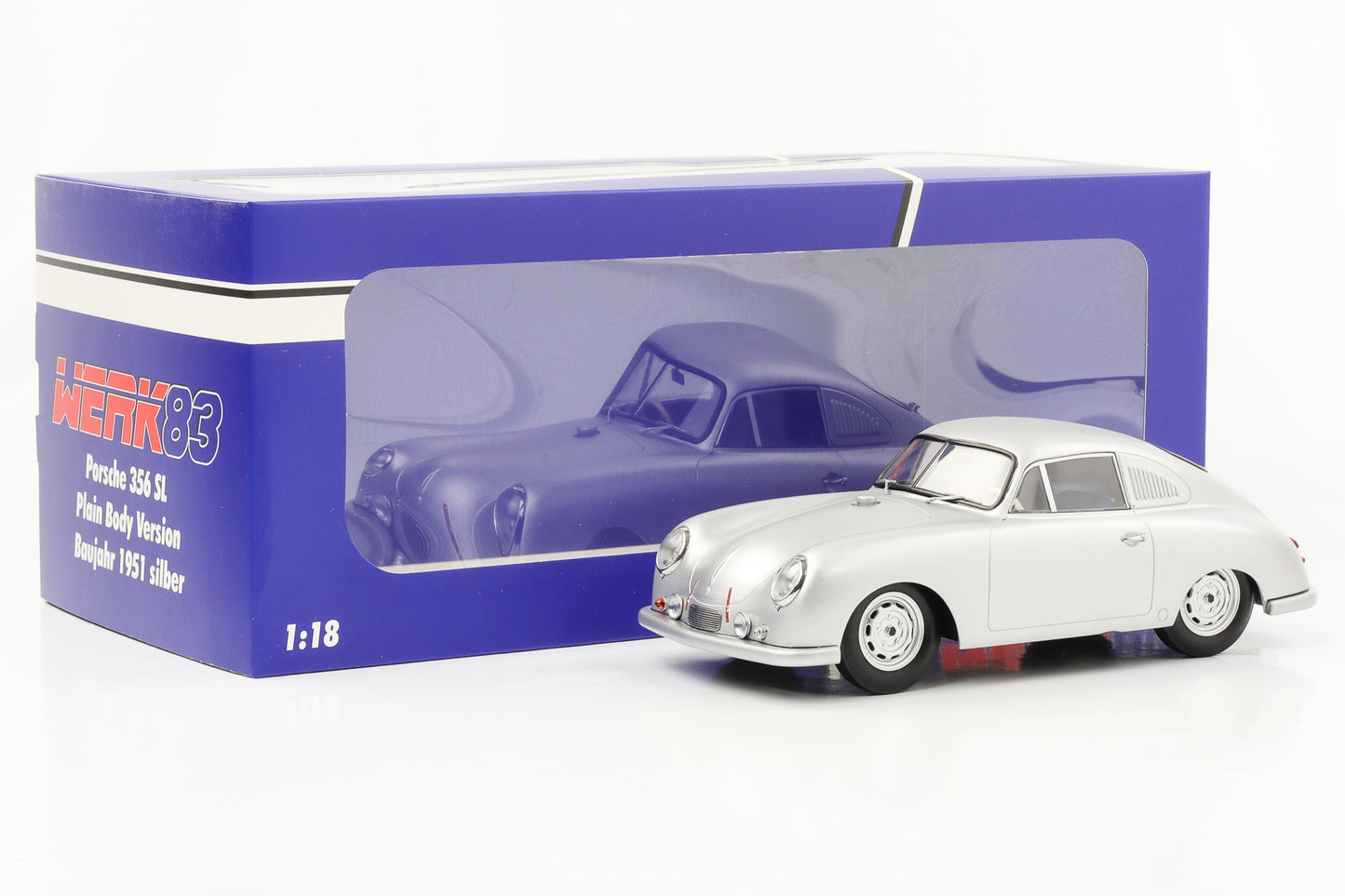 1:18 Porsche 356 SL SL Plain Body Version 1951 silber WERK83 diecast