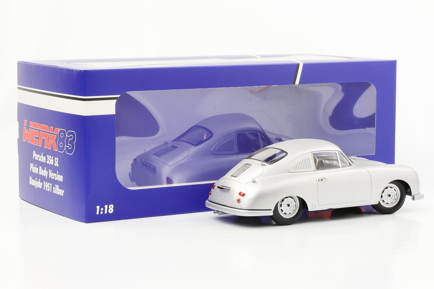 1:18 Porsche 356 SL SL Plain Body Version 1951 silber WERK83 diecast