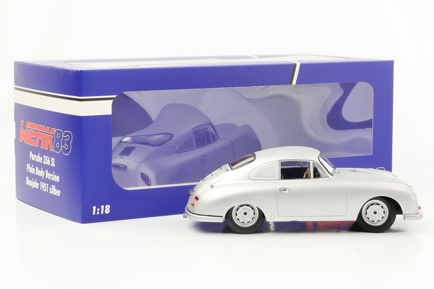 1:18 Porsche 356 SL SL Plain Body Version 1951 silber WERK83 diecast