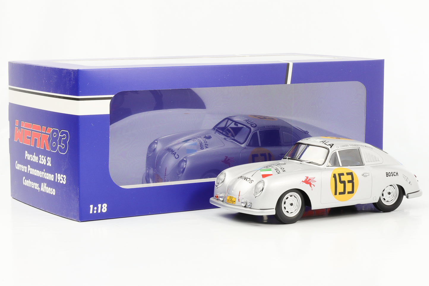 1:18 Porsche 356 SL #153 Carrera Panamericana 1953 Contreras Alfonso WERK83 diecast