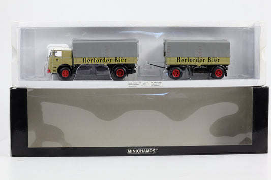 1:43 Minichamps LKW Büssing LU11/16 Pritschenzug Herforder Bier