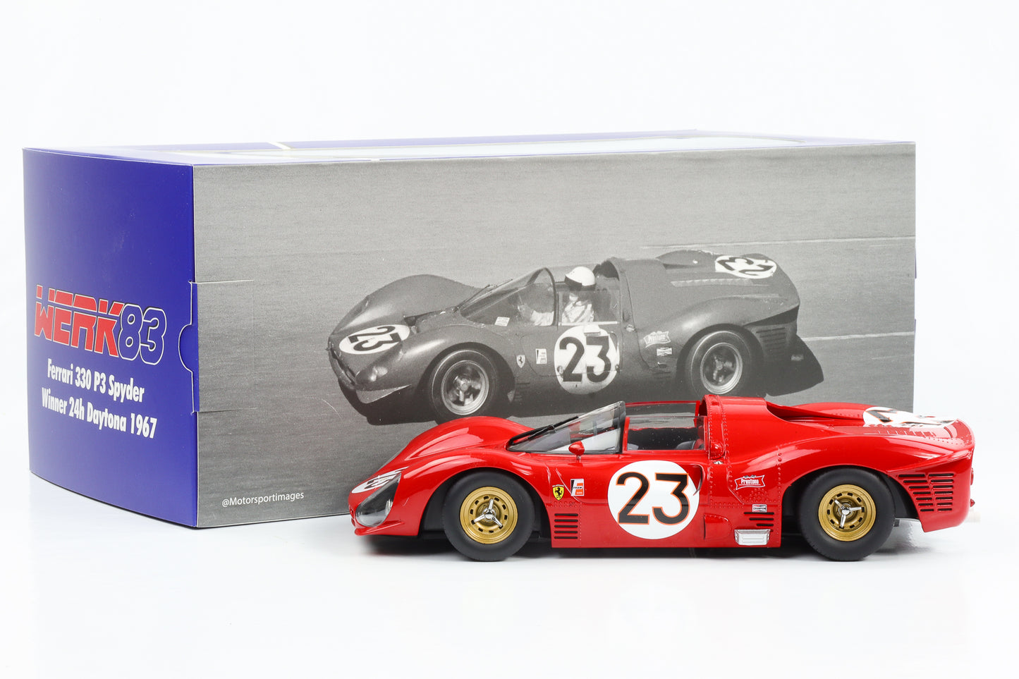 1:18 Ferrari 330 P3 Spider #23 24H Daytona Winner 1967 Bandini Amon WERK83 diecast