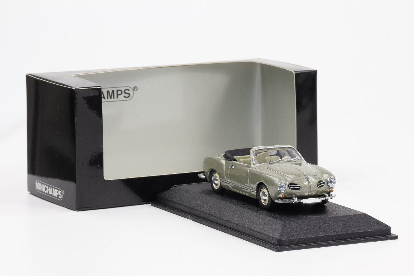 1:43 Minichamps VW Karmann Ghia Cabriolet 1957 diamantgrau metallic