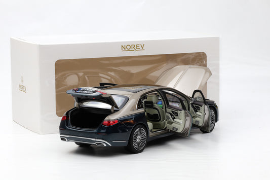 1:18 Norev Mercedes Maybach S Class Type Z223 2021 Emerald Green / Mojave Silber