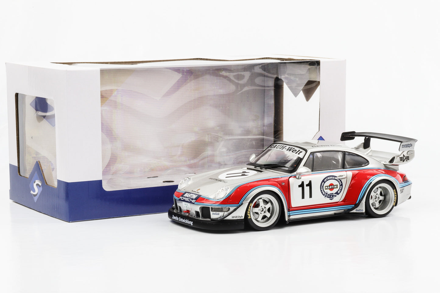 1:18 Porsche 911 993 RWB Rauh-Welt Kamiwaza Racing 2020 #11 Martini Solido