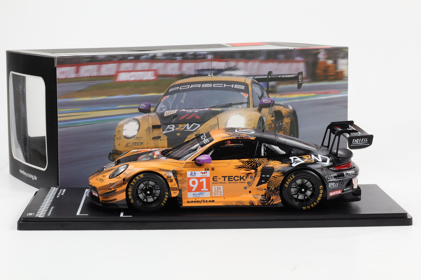 1:18 IXO Manthey Porsche 911 GT3 R #91 Class Winner 24h LeMans 2024 LMGT3