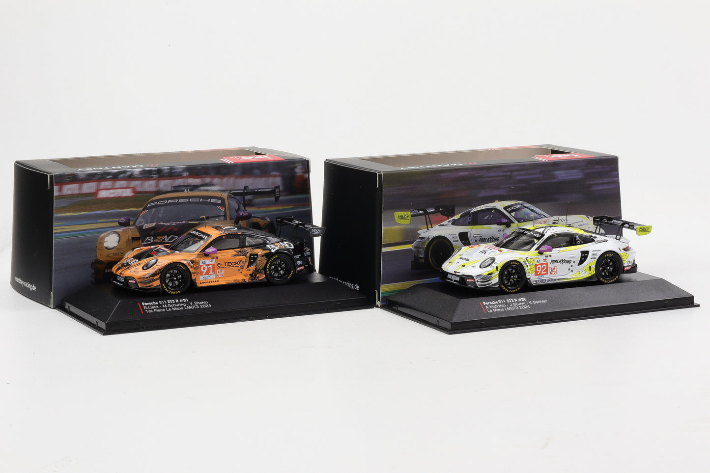 1:43 IXO Manthey Porsche Racing Set 911 GT3 R #91 #92 24h LeMans 2024