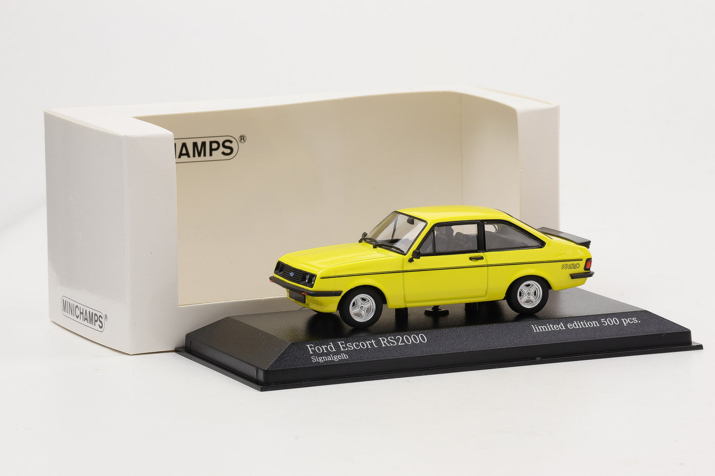 1:43 Ford Escort MK II RS 2000 1976 gelb Minichamps limited