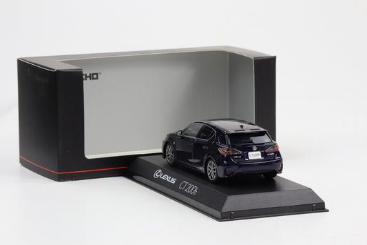 1:43 Kyosho Lexus CT200h F Sport Black/Deep Blue Mica 03656BL2
