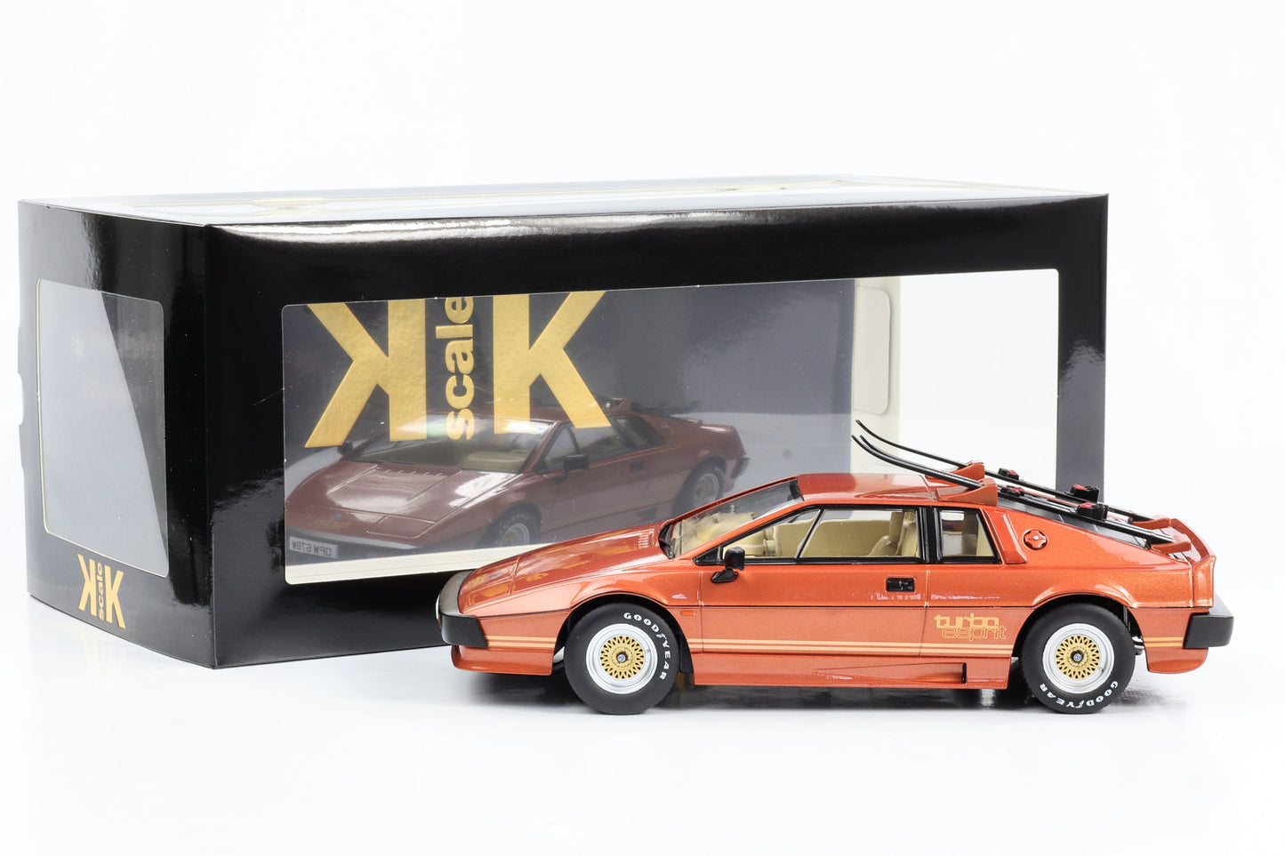 1:18 Lotus Esprit with ski cooper metallic like Bond Movie KK-Scale diecast
