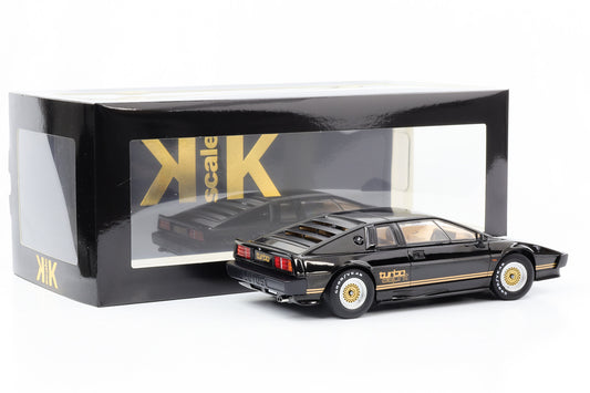 1:18 Lotus Esprit Turbo 1981 schwarz mit goldenem Dekor KK-Scale diecast
