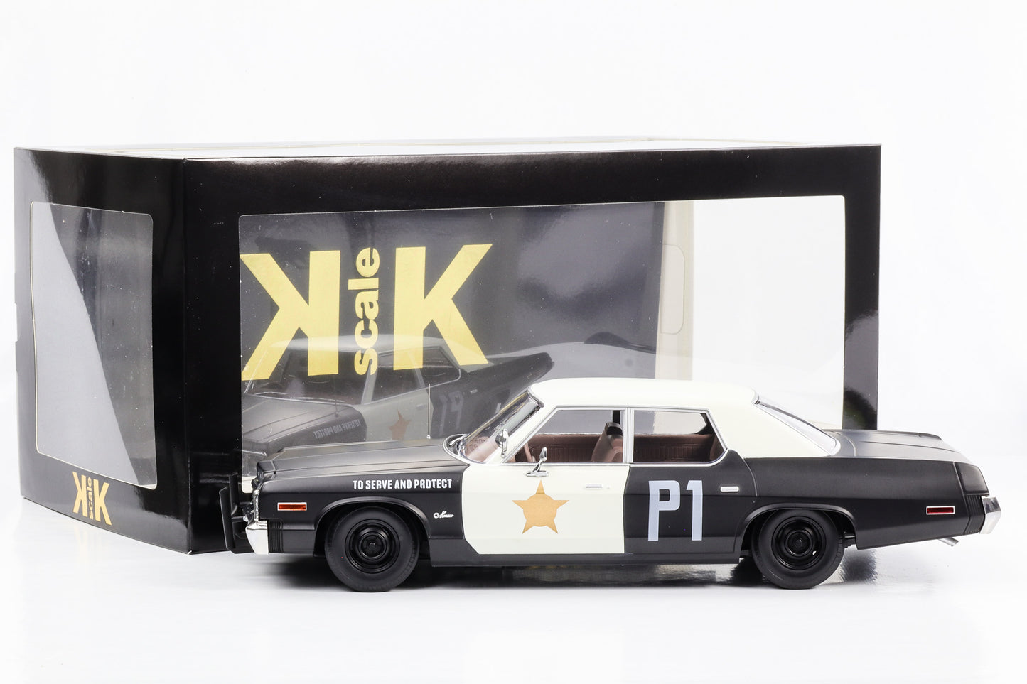 1:18 Dodge Monaco 1974 Bluesmobile Blues Brothers Moviecar KK-Scale